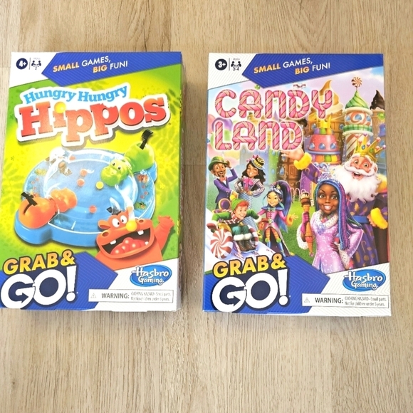 NEW IN BOX Hasbro Kids Games: Candy Land and Hungry Hungry Hippos. Bundle of 2 - Picture 1 of 7